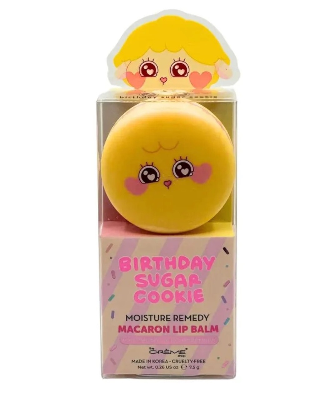 BIN- The Crème Shop Macaron Lip Balm in Birthday Sugar Cookie